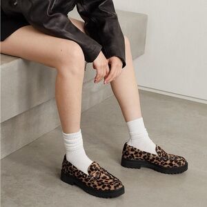 Reformation Agathea Chunky Loafers in Leopard NEW!